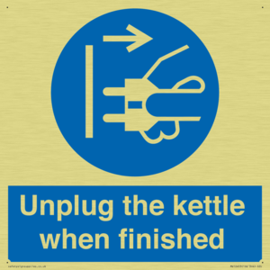 Unplug the kettle when finished